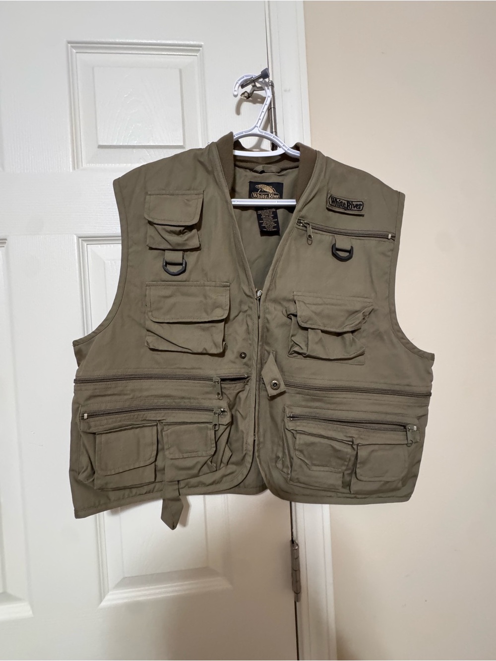 Men's Utility Fishing Vest - Olive - Picture 1 of 4